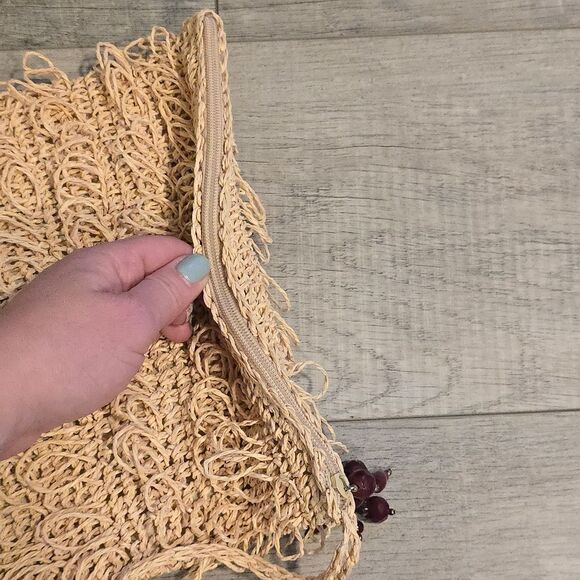 Woven wristlet Clutch purse - Picture 6 of 8